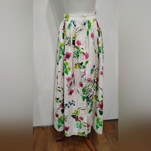 M.D.S. FULL COTTON FLORAL SKIRT